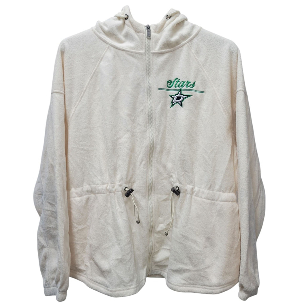 WEAR Dallas Stars Women's Full-Zip Long-Sleeves Fleece Hoodie Jacket Size Medium